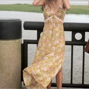 Free people maxi slit dress